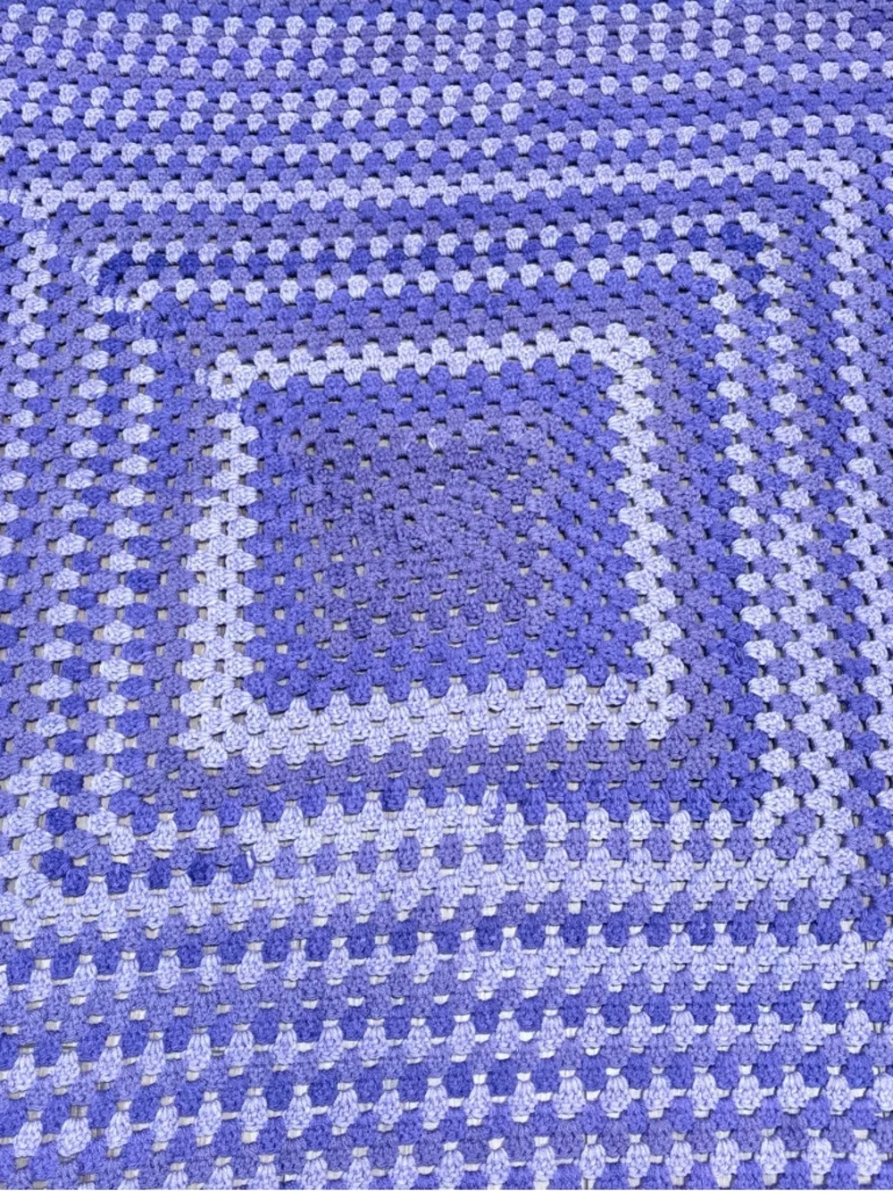 Vintage Purple Lavender Crochet Blanket Grandmacore Throw Cottagecore Cozy